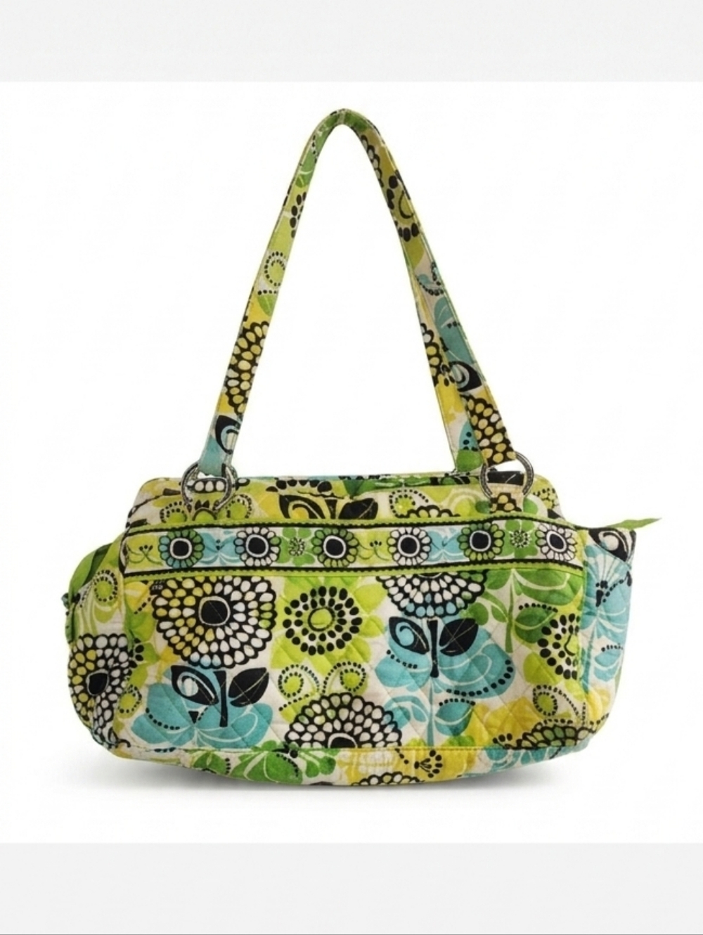 Vera Bradley Whitney Lime's Up large shoulder bag purse Retired Print